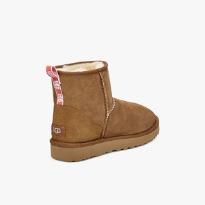 Ugg Classic Mini II Graphic Logo Women Classic Boots Brown (1472EYZHG)